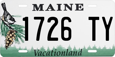 ME license plate 1726TY