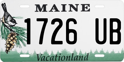 ME license plate 1726UB