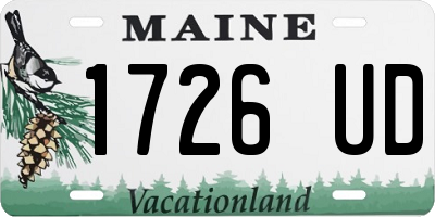 ME license plate 1726UD