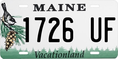 ME license plate 1726UF