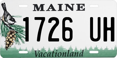 ME license plate 1726UH