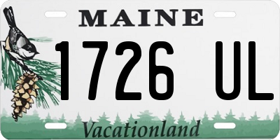 ME license plate 1726UL