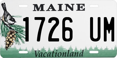 ME license plate 1726UM