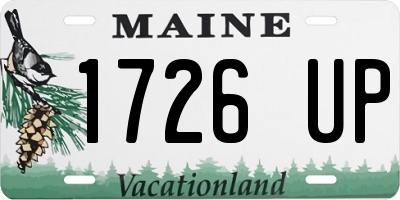 ME license plate 1726UP