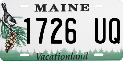 ME license plate 1726UQ