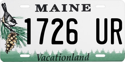 ME license plate 1726UR