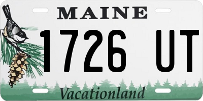 ME license plate 1726UT