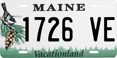 ME license plate 1726VE