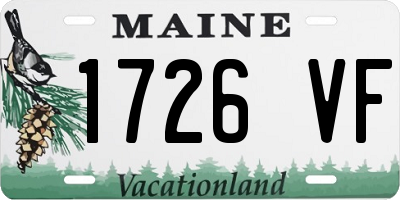 ME license plate 1726VF