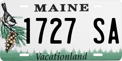 ME license plate 1727SA