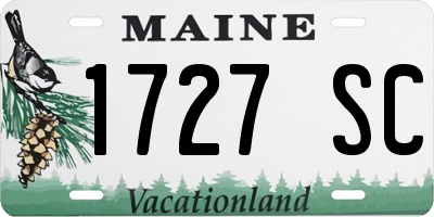 ME license plate 1727SC
