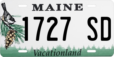 ME license plate 1727SD