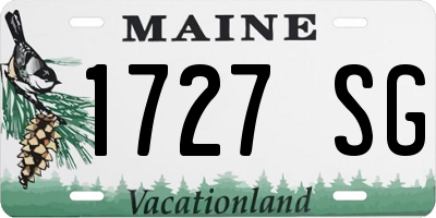 ME license plate 1727SG