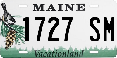 ME license plate 1727SM
