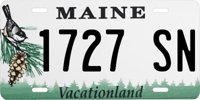 ME license plate 1727SN