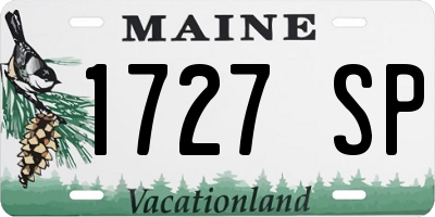 ME license plate 1727SP