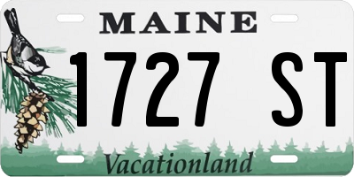ME license plate 1727ST