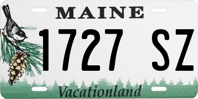 ME license plate 1727SZ