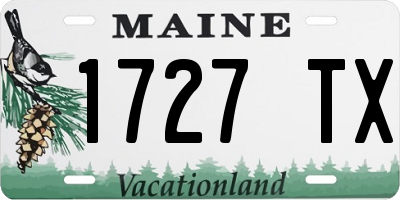 ME license plate 1727TX