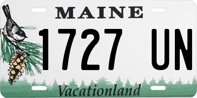 ME license plate 1727UN