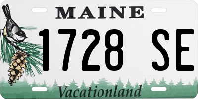 ME license plate 1728SE