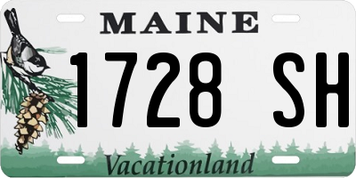 ME license plate 1728SH