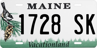 ME license plate 1728SK