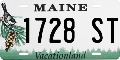 ME license plate 1728ST