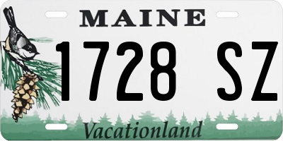 ME license plate 1728SZ