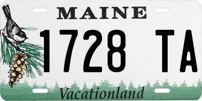 ME license plate 1728TA