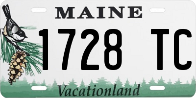ME license plate 1728TC