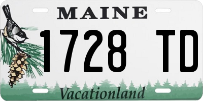 ME license plate 1728TD