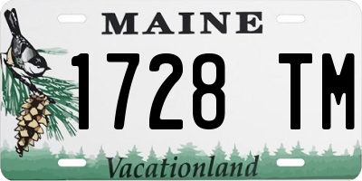 ME license plate 1728TM