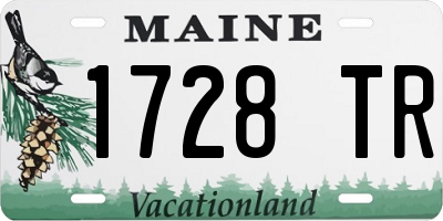 ME license plate 1728TR