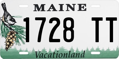 ME license plate 1728TT