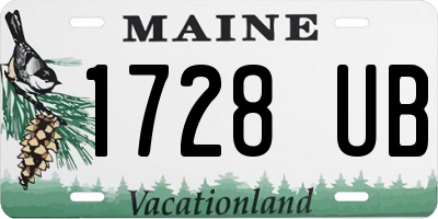 ME license plate 1728UB