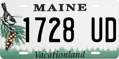 ME license plate 1728UD