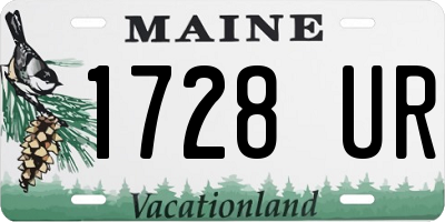 ME license plate 1728UR
