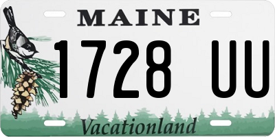 ME license plate 1728UU