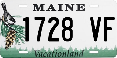 ME license plate 1728VF