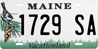 ME license plate 1729SA