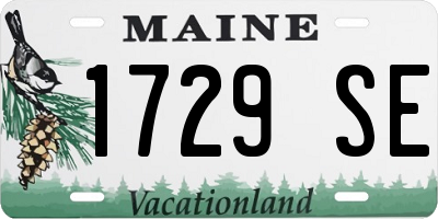 ME license plate 1729SE
