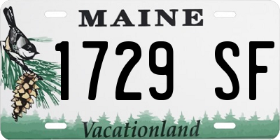 ME license plate 1729SF