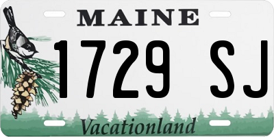 ME license plate 1729SJ