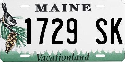ME license plate 1729SK