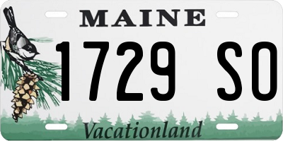 ME license plate 1729SO
