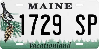 ME license plate 1729SP