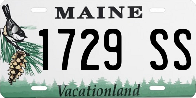 ME license plate 1729SS