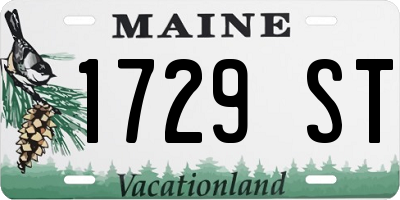 ME license plate 1729ST