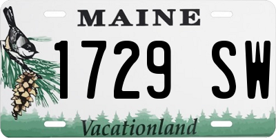ME license plate 1729SW